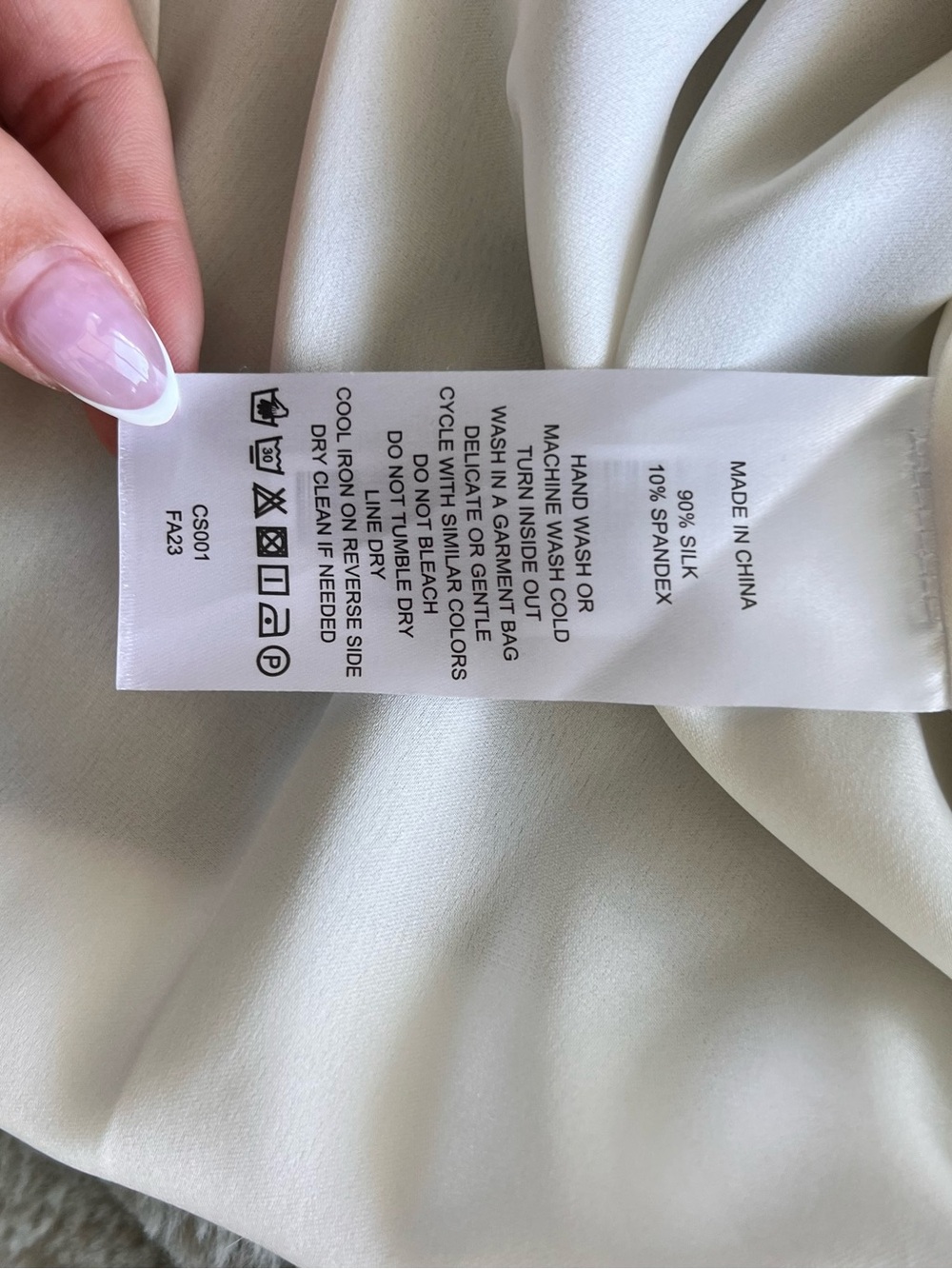 Quince Washable Stretch Silk Blouse Ivory Sz L New With Tags - Picture 8 of 15